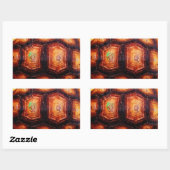 Tortoiseshel Rechthoekige Sticker (Vel)