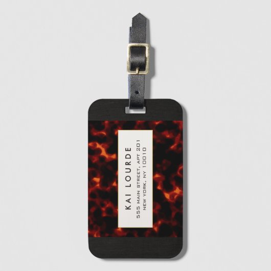 Tortoiseshel Stylish Chic Bagagelabel (Voorkant (verticaal))