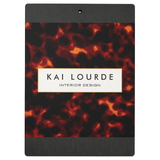 Tortoiseshel Stylish Chic Klembord (Achterkant)