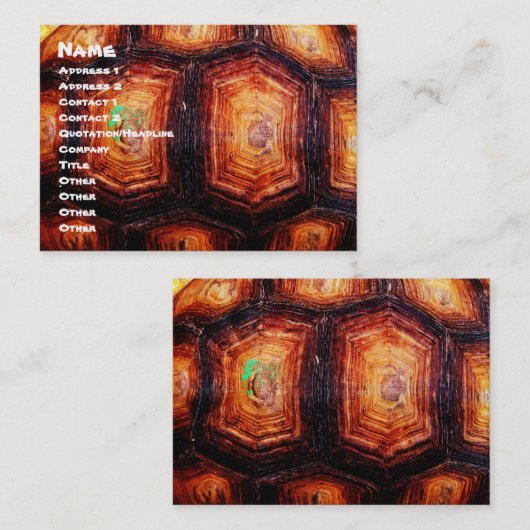 Tortoiseshel Visitekaartje (Voorkant / Achterkant)
