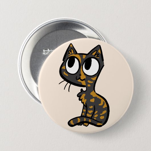 Tortoiseshell Cat Button (Voorkant /achterkant)