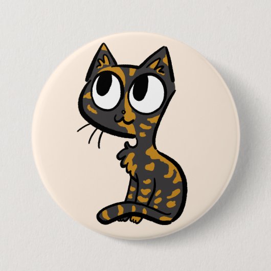 Tortoiseshell Cat Button (Voorkant)