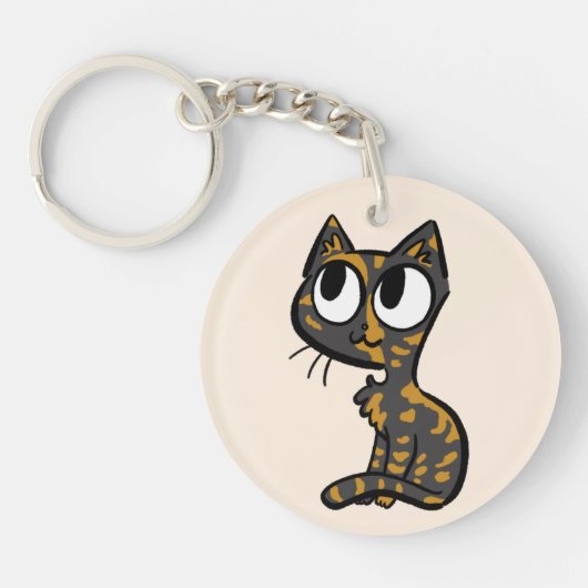 Tortoiseshell Cat Sleutelhanger (Voorkant)