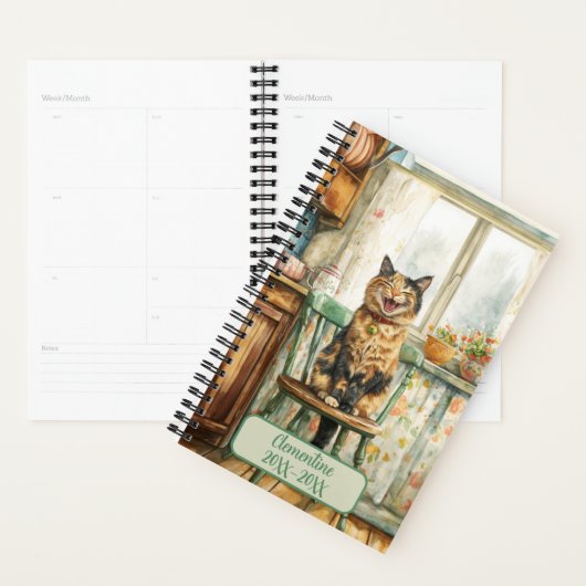 Tortoiseshell Cat Undated Appointment Book Diary Planner (Display)