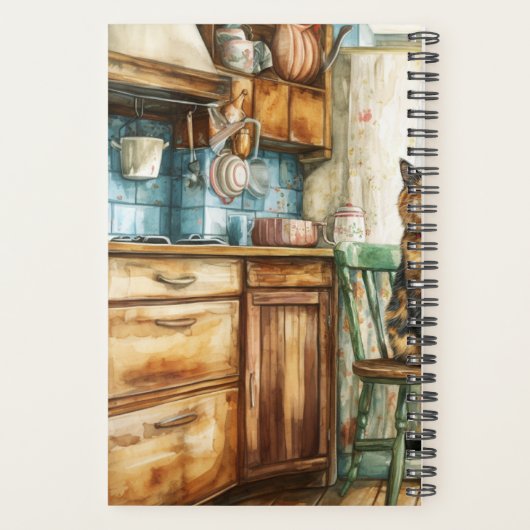 Tortoiseshell Cat Undated Appointment Book Diary Planner (Achterkant)