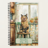 Tortoiseshell Cat Undated Appointment Book Diary Planner (Voorkant)