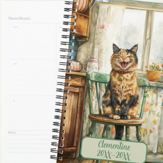 Tortoiseshell Cat Undated Appointment Book Diary Planner
