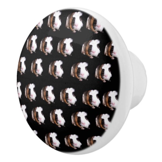 Tortoiseshell cavia's keramische deurknop. knop (Rechts)