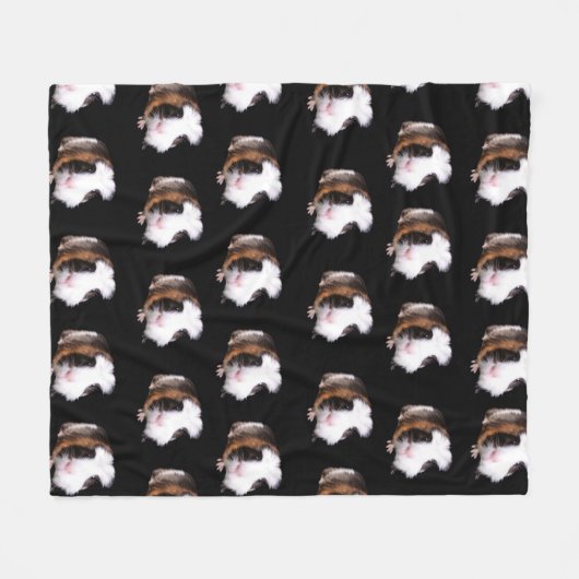 Tortoiseshell cavia's Medium fleece deken. (Voorkant (Horizontaal))