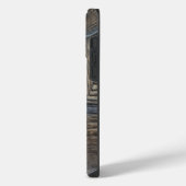 Tortoiseshell faux Natural met Initialen Classy iPhone Hoesje (Linkerkant)