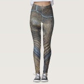 Tortoiseshell Grijs en Bruin Edgy Natuurlijk Patro Leggings (Voorkant)