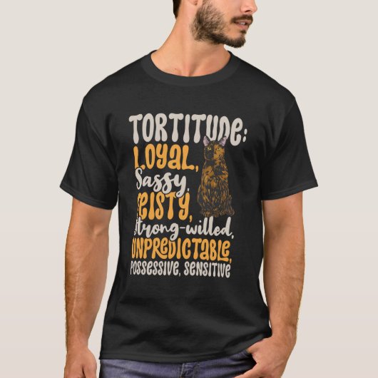 Tortoiseshell Kat Tortitude Kat T-shirt (Voorkant)