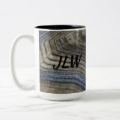 Tortoiseshell Natuurlijke Fotografisch Initiaal Tweekleurige Koffiemok (Links)