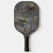 TortoiseShell Natuurpatroon met Initialen Pickleball Paddle (Voorkant)