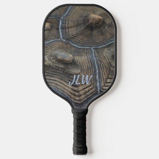 TortoiseShell Natuurpatroon met Initialen Pickleball Paddle (Voorkant)