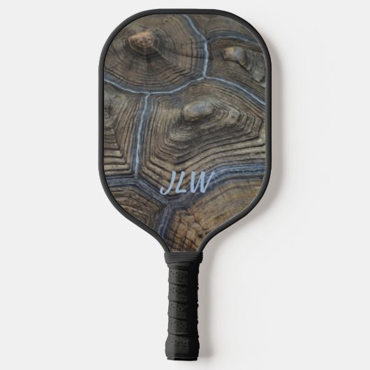 TortoiseShell Natuurpatroon met Initialen Pickleball Paddle (Achterkant)
