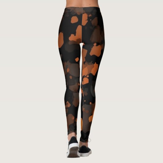 TortoiseShell  Retro, Tortoiseshell Pattern Leggings (Achterkant)