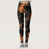 TortoiseShell  Retro, Tortoiseshell Pattern Leggings (Voorkant)