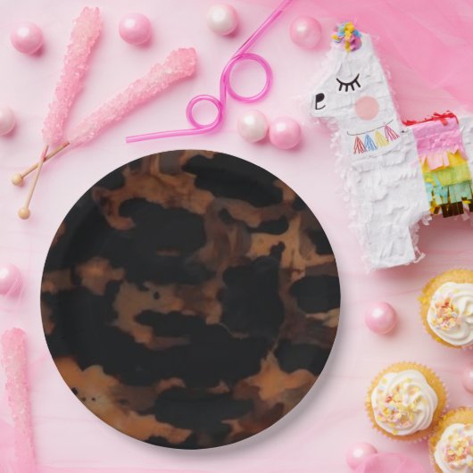 Tortoiseshell Seamless Pattern, Chic TortoiseShell Papieren Bordje (Feest)