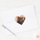Tortoiseshell, Tortie, Tortie Kitten, Kitten, Kat, Hart Sticker (Envelop)