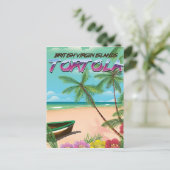 Tortola Britse maagdeneilanden reisposter Briefkaart (Staand voorkant)