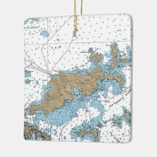 Tortola BVI Keramisch Ornament (Links)