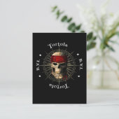 Tortola BVI Pirate Skull Briefkaart (Staand voorkant)