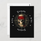 Tortola BVI Pirate Skull Briefkaart (Voorkant / Achterkant)