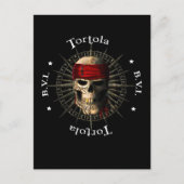 Tortola BVI Pirate Skull Briefkaart (Voorkant)
