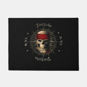 Tortola BVI Pirate Skull Deurmat