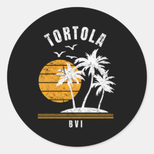 Tortola Island BVI Caribische vakantie Ronde Sticker