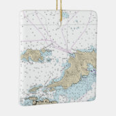 Tortola Nautical Chart Keramisch Ornament (Rechts)