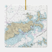 Tortola Nautical Chart Keramisch Ornament (Achterkant)