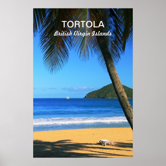 Tortola, poster van de Britse Maagdeneilanden (Voorkant)
