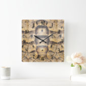 Tortoshellingspatroon Vierkante Klok (Huis)