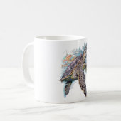 Tortuga de mar multicolor koffiemok (Voorkant links)