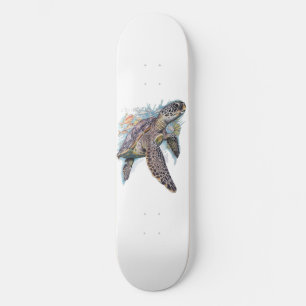 Tortuga de mar multicolor persoonlijk skateboard