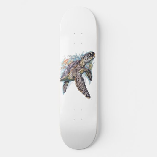 Tortuga de mar multicolor persoonlijk skateboard (Voorkant)