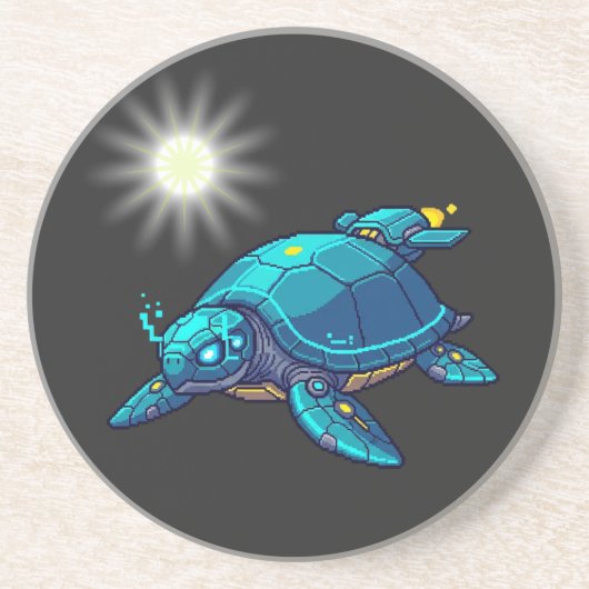 Tortuga Futurista Zandsteen Onderzetter (Voorkant)