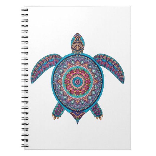 Tortuga Mandala — Calma Colorida Notitieboek (Voorkant)