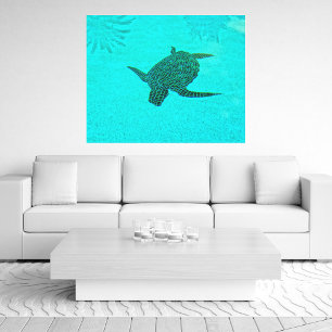Tortuga Turtle Mosaic op Sanibel Island Florida Canvas Afdruk