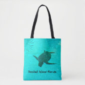 Tortuga Turtle Mosaic op Sanibel Island Florida Tote Bag (Voorkant)