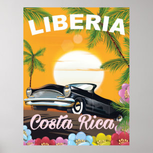 Tortuguero, Costa Rica poster met vintage