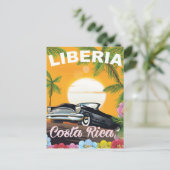 Tortuguero, Costa Rica poster met vintage Briefkaart (Staand voorkant)