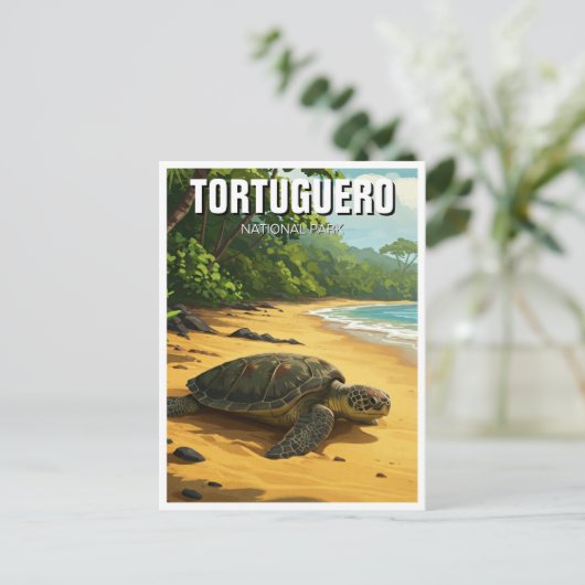 Tortuguero Nationaal Park Costa Rica Reizen Briefkaart (Staand voorkant)