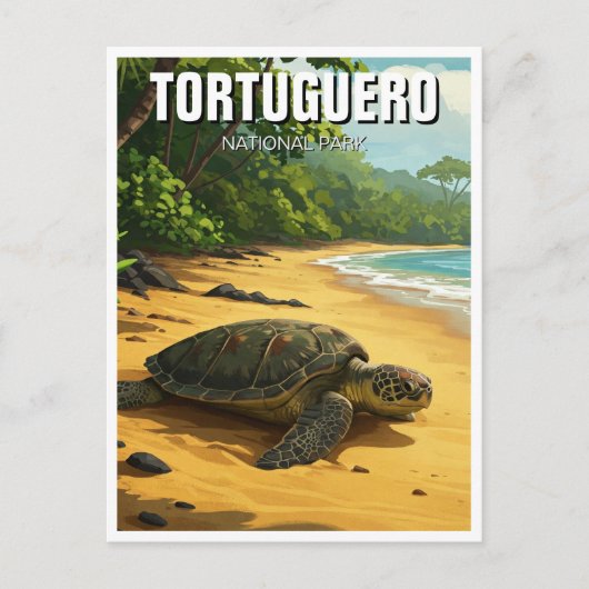 Tortuguero Nationaal Park Costa Rica Reizen Briefkaart (Voorkant)
