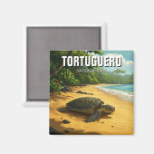 Tortuguero Nationaal Park Costa Rica Reizen Magneet (Voorkant / Achterkant)