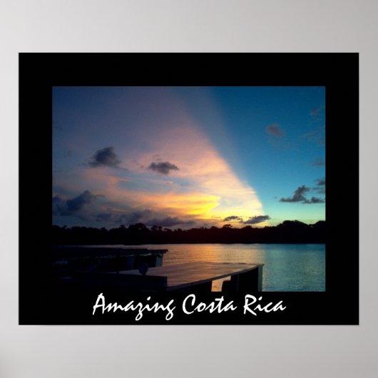 Tortuguero Sunset - Amazing Costa Rica Poster (Voorkant)