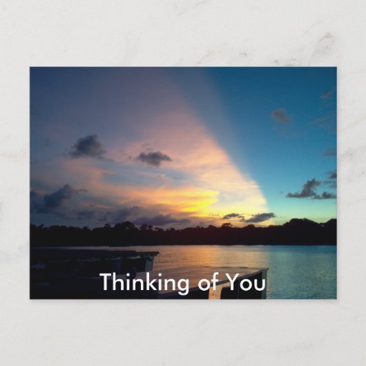 Tortuguero Sunset - Beauful Costa Rica Briefkaart (Voorkant)