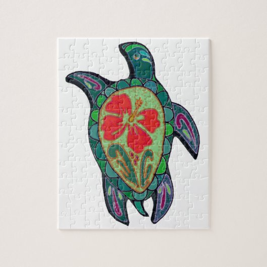 Tortus Hibiscus Legpuzzel (Verticaal)